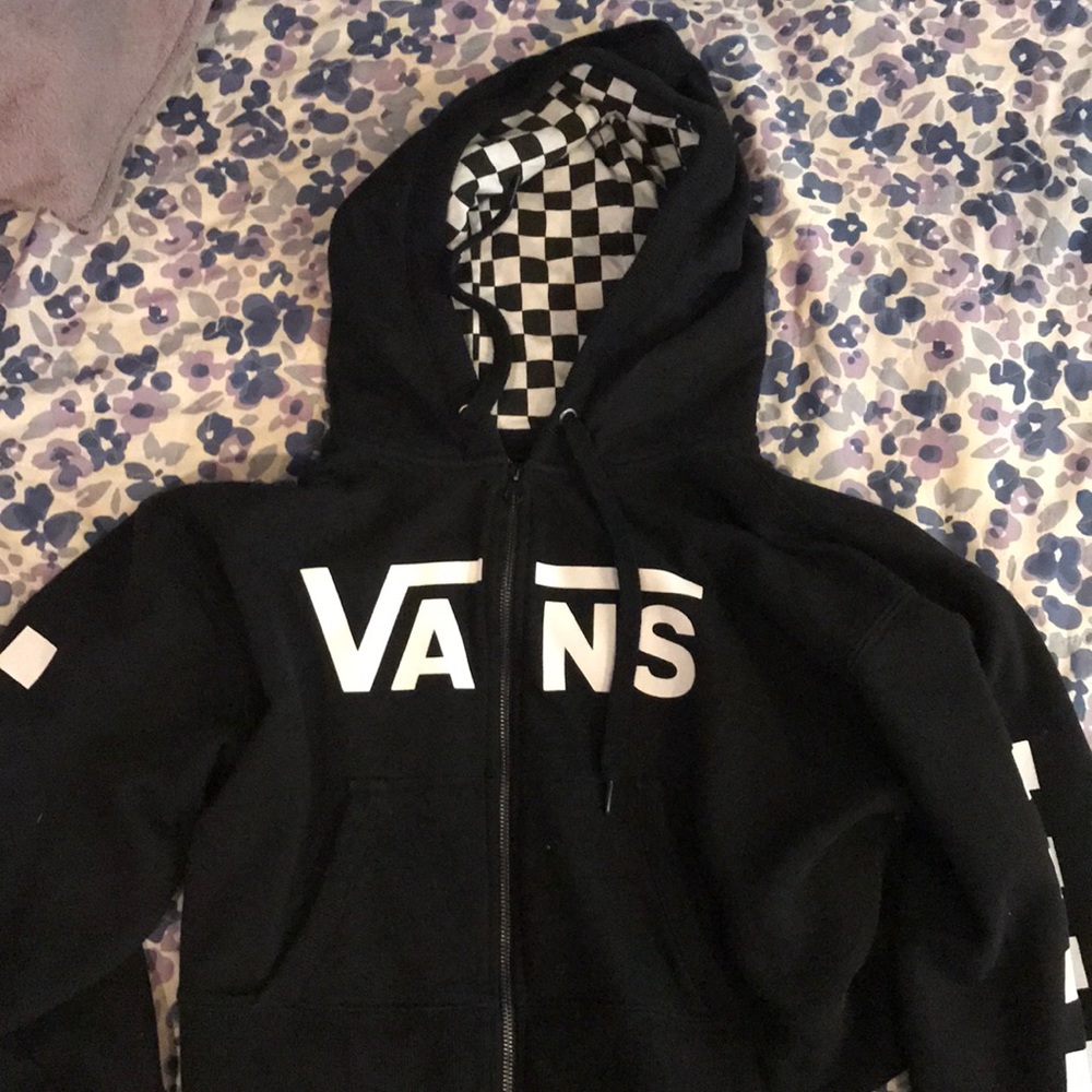 Pacsun x Vans cropped zip up hoodie